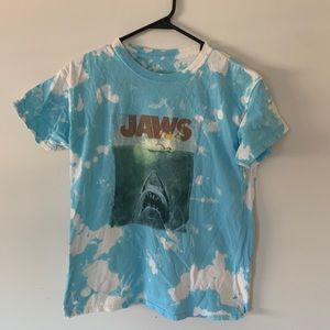 JAWS bleached dyed t-shirt